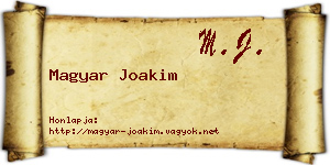 Magyar Joakim névjegykártya